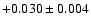 $+0.030 \pm 0.004$
