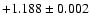 $+1.188 \pm 0.002$