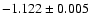 $-1.122\pm 0.005$