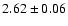 $2.62\pm 0.06$
