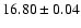 $16.80\pm0.04$