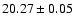 $20.27\pm 0.05$