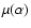 $\mu(\alpha)$