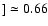 $] \simeq 0.66$