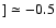 $] \simeq -0.5$