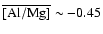 $\overline{\rm [Al/Mg]} \sim -0.45$