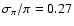 $\sigma_\pi/\pi = 0.27$