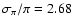 $\sigma_\pi/\pi = 2.68$