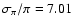 $\sigma_\pi/\pi = 7.01$