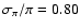 $\sigma_\pi/\pi = 0.80$