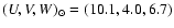 $(U,V,W)_\odot = (10.1,4.0,6.7)$