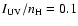 $I_{\rm UV} / n_{\rm H} = 0.1$
