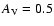 $A_{\rm V} = 0.5$