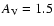 $A_{\rm V} = 1.5$