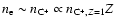 $n_{\rm e} \sim n_{{\rm C}^+} \propto n_{{\rm C}^+,Z=1} Z$
