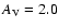 $A_{\rm V} = 2.0$