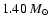 $1.40~M_\odot$