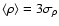 $\langle \rho \rangle = 3\sigma_{\rho}$