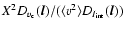 $X^2D_{v_{\rm c}}(\vec{l})/(\langle v^2 \rangle
D_{I_{\rm int}}(\vec{l}))$