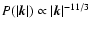 $P(\vert\vec{k}\vert)\propto \vert\vec{k}\vert^{-11/3}$