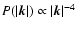 $P(\vert\vec{k}\vert)\propto \vert\vec{k}\vert^{-4}$