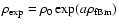$\rho_{\rm exp}=\rho_0 \exp(a \rho_{\rm fBm})$