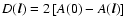 $D(\vec{l})=2\left[ A(0)-A(\vec{l}) \right]$