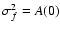 $\sigma_f^2=A(0)$