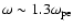 $\omega \sim 1.3\omega_{\rm pe}$