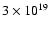 $3\times10^{19}$