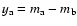 $y_{\rm a} = m_{\rm a} - m_{\rm b}$