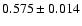 $0.575\pm 0.014$