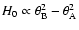 $H_0 \propto \theta_{\rm B}^2 - \theta_{\rm A}^2$
