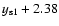 $y_{\rm s1} + 2.38$