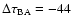 $\Delta \tau _{\rm BA} = - 44$