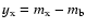 $y_{\rm x} = m_{\rm x} - m_{\rm b}$