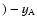 $) - y_{\rm A}$