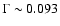 $\Gamma \sim 0.093$