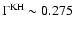 $\Gamma^{\rm KH} \sim 0.275$