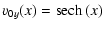 $\displaystyle v_{0y}(x) = {\rm sech}\left( x \right)$