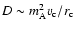 $D\sim m_{\rm A}^2 v_{\rm c}/r_{\rm c}$