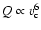 $Q\propto v_{\rm c}^6$