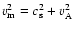 $v_{\rm m}^2 = c_{\rm s}^2+v_{\rm A}^2$
