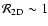 ${\cal R}_{\rm 2D} \sim 1$