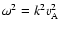 $\omega^2=k^2v_{\rm A}^2$