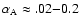$\alpha_{\rm A} \approx .02{-}0.2$