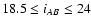 $18.5 \leq i_{AB} \leq 24$