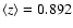$\langle z\rangle=0.892$