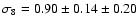 $\sigma_8=0.90\pm 0.14\pm 0.20$