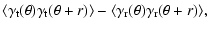 $\displaystyle \langle \gamma_{\rm t}(\theta)\gamma_{\rm t}(\theta+r)\rangle -\langle
\gamma_{\rm r}(\theta)\gamma_{\rm r}(\theta+r)\rangle,$